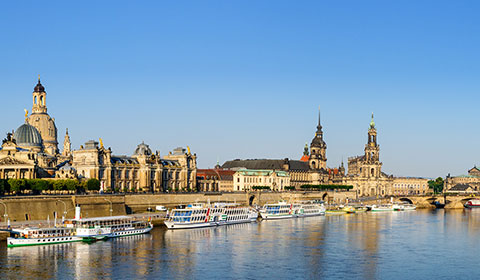 Ansicht Stadt Dresden, Elbufer